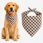 Blue & White Plaid Dog Bandana 1 Pack, Soft Cotton Blend Square Pet Scarf for Medium Dogs, Lightweight Breathable Kerchief, Fits Neck Up to 18 Inches - Image 11