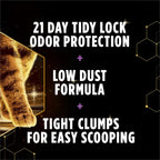 Comparison of Tidy Cats Tidy Feet larger granules against hard surface