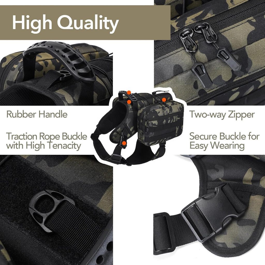 Breathable mesh panels and thick interior sponge padding of the outdoor pet vest
