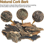 Safe sized flat cork substrate wood pieces laid out to prevent pet ingestion.