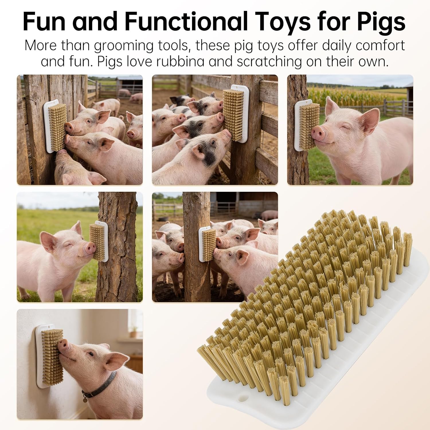 Velqua mini pig self cleaning brushes showing high elasticity bristles