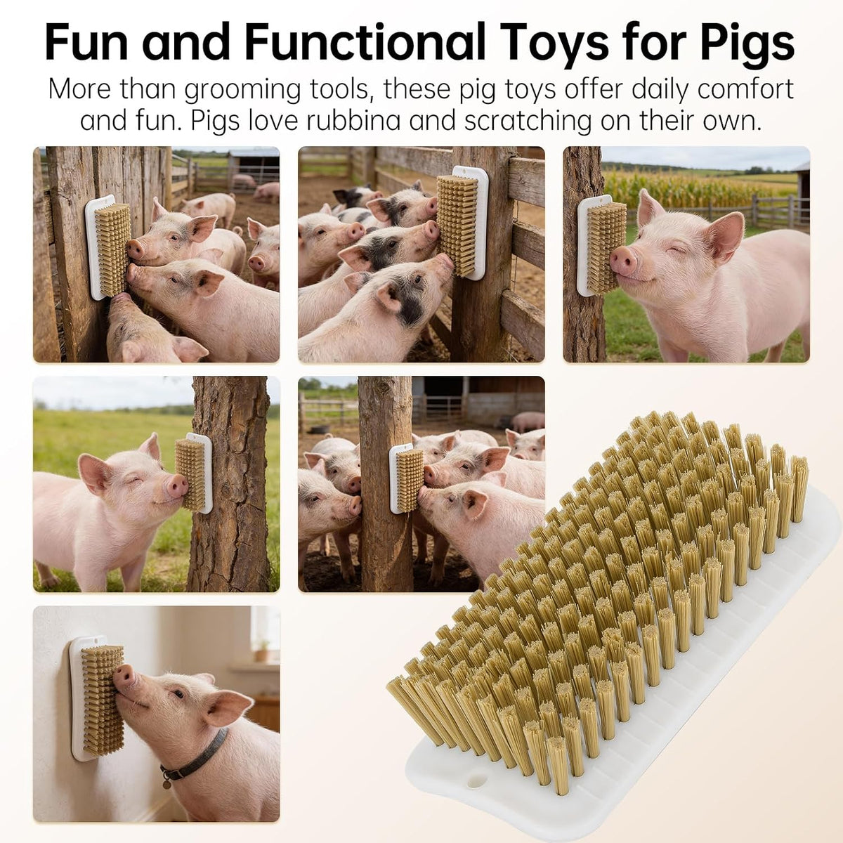 Velqua mini pig self cleaning brushes showing high elasticity bristles
