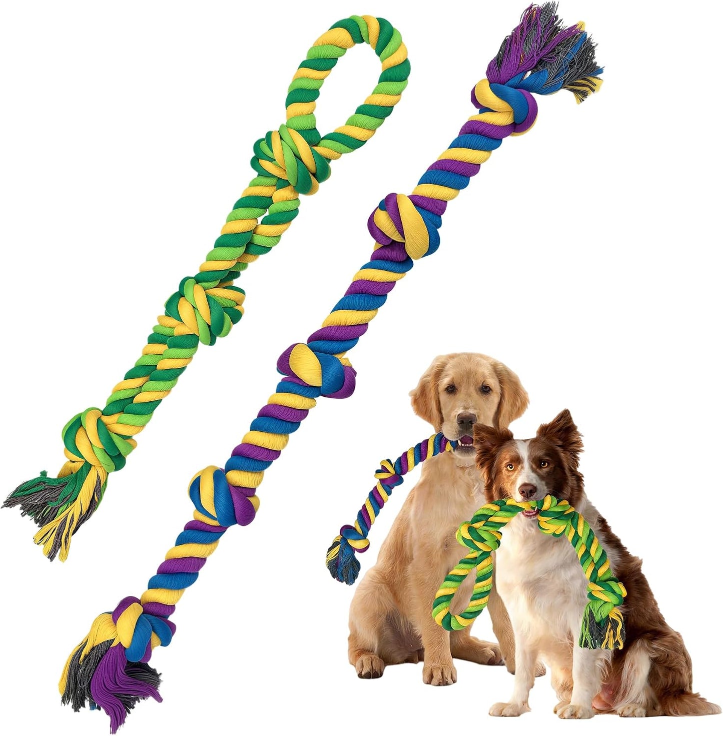 Flirt Pole for Dogs, Interactive Toys Tug-of-war for Pet, Durable Teaser Wand, Chase Toys with Rope Chewing Sticks, for Outdoor Exercise & Training - Image 11