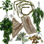 Reptile Plants for Bearded Dragon Tank Accessories, Terrarium Plant Artificial Decor for Snake Cage, Fake Plant for Leopard Gecko Habitat, Lizard Chameleon Ball Pythons (Group BN) - Image 12