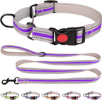 Martingale Collar for Dogs,Soft Neoprene Padded Reflective Martingale Collar and Leash Set Safety Buckle Nylon Martingale Dog Collar for Medium Dogs(Hotpink&M) - Image 9