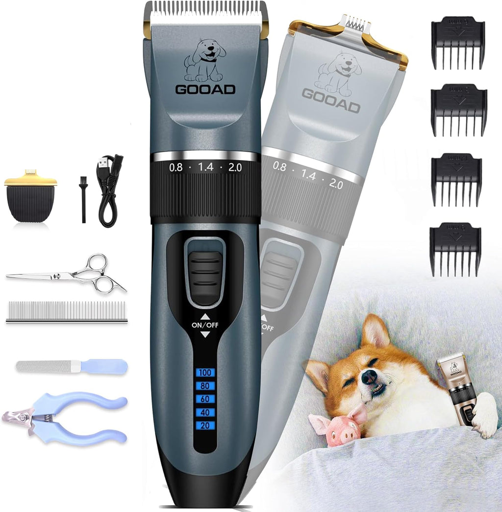 Dog Clippers for Grooming,Dog Grooming Kit for Heavy Thick Hair&Coats/Low Noise Rechargeable Cordless Hair Trimmer/Pet Shaver with Paw Trimmer for Small & Large Dogs Cats - Image 12