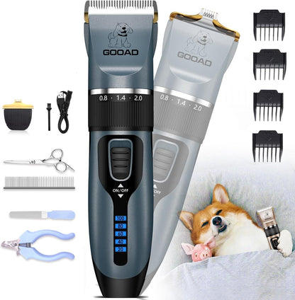 Dog Clippers for Grooming,Dog Grooming Kit for Heavy Thick Hair&Coats/Low Noise Rechargeable Cordless Hair Trimmer/Pet Shaver with Paw Trimmer for Small & Large Dogs Cats - Image 12