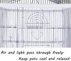 Tamu style Bird Cage Seed Catcher, Stretchy Mesh Skirt, 55-100 inch, White - Image 3