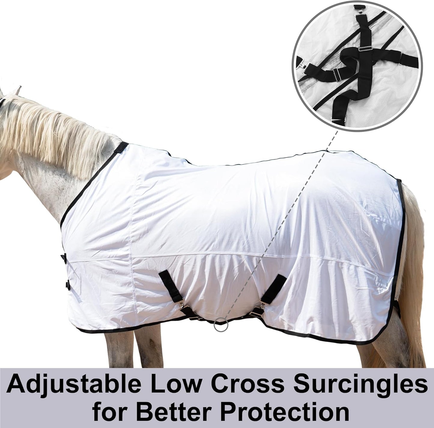 Tarfepa summer horse sheet cross surcingle detail