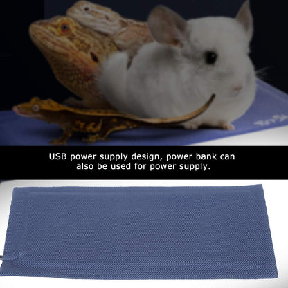 Small Reptile Heating Pad Reptiles,6x3 inch USB Reptile Heat Pad with 3 Level Adjustable Function Small Animal Heating Pad USB Heating Pad Pet Terrarium Heat Mat for Pets Seedling Small Animals - Image 2
