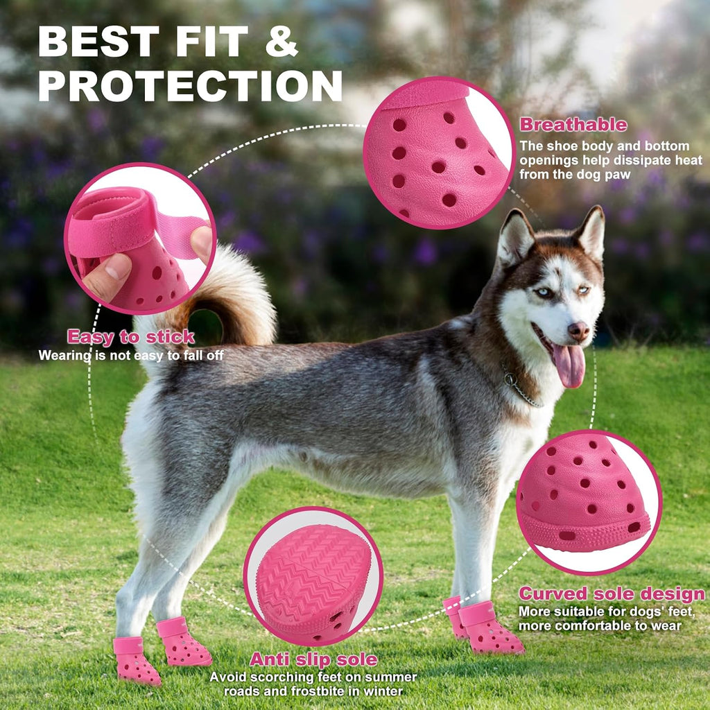 Breathable dog shoes with ventilation holes