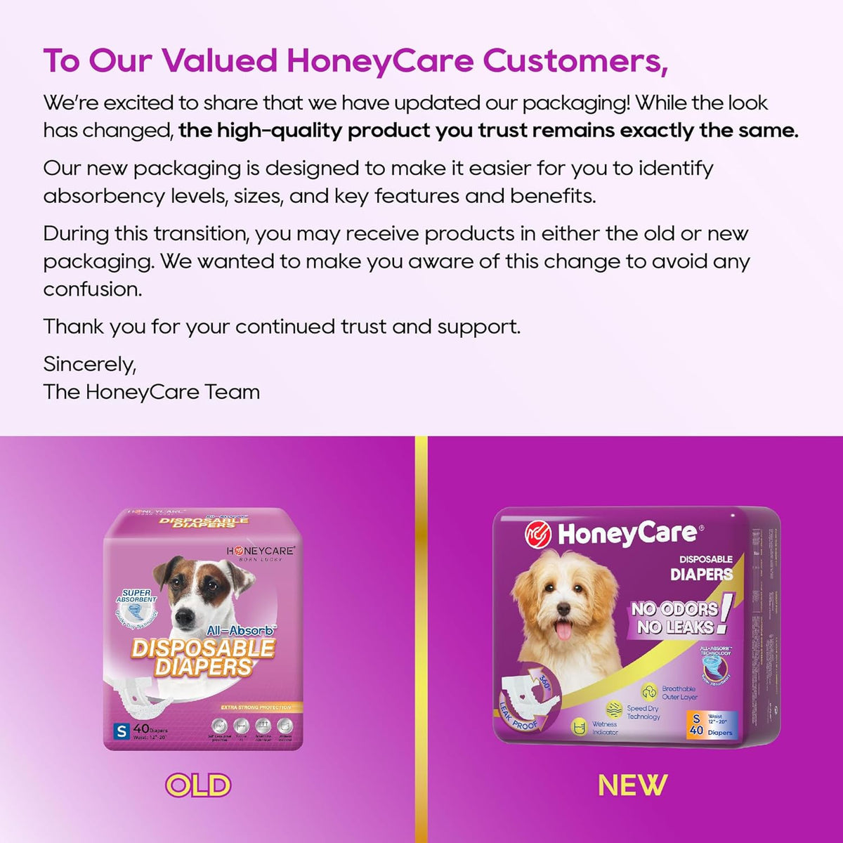 Honey Care small size female dog diapers showcasing the adjustable fur safe fasteners.