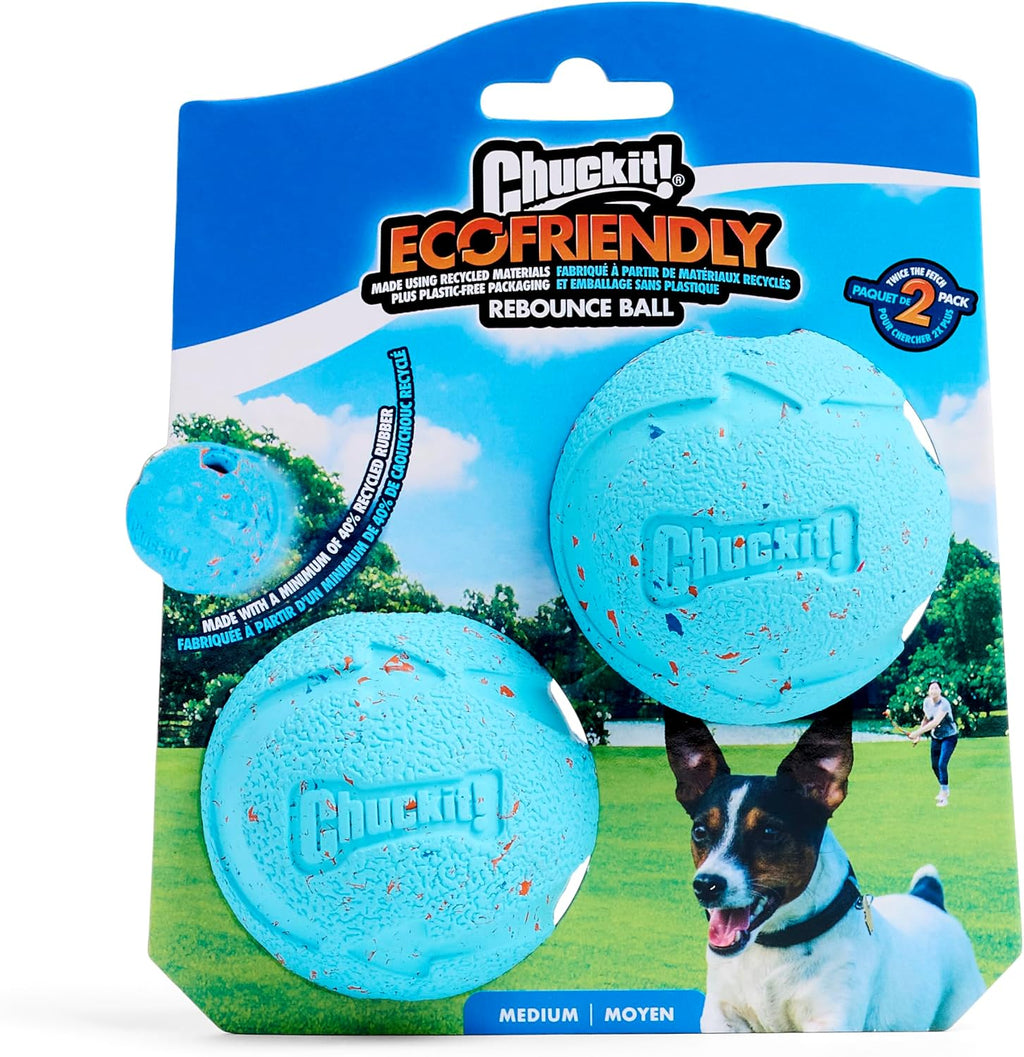 Durable rubber construction of Chuckit! Rebounce ball close up