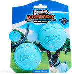 Durable rubber construction of Chuckit! Rebounce ball close up