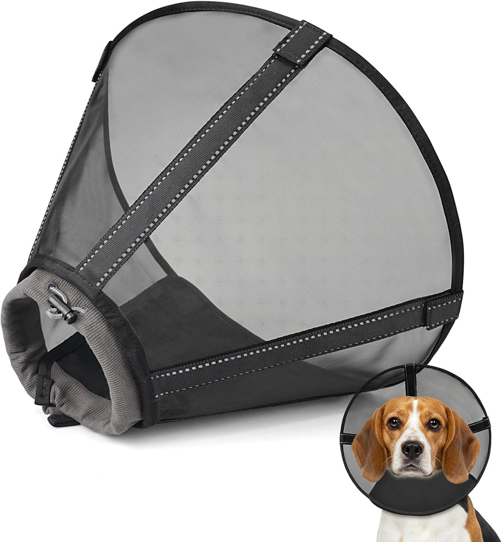 Breathable Mesh Dog Cone Collar for Surgery, Soft Elizabethan Recovery Alternative to Stop Licking,Pet Neck Collar for Large Medium Small Breeds, L - Image 11