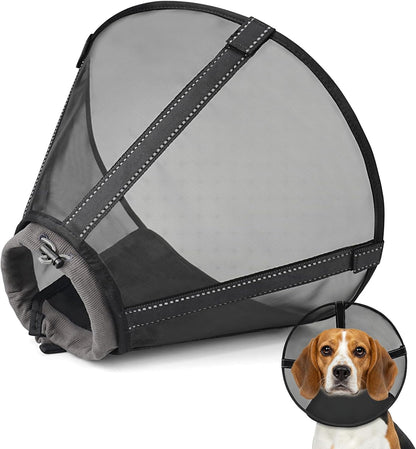 Breathable Mesh Dog Cone Collar for Surgery, Soft Elizabethan Recovery Alternative to Stop Licking,Pet Neck Collar for Large Medium Small Breeds, L - Image 11