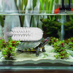 White turtle shell cleaning brush showing triple suction cup base attachment