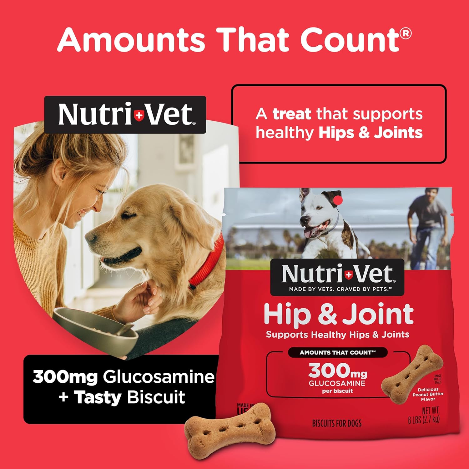 Nutri-Vet peanut butter flavor dog treats with glucosamine ingredient list