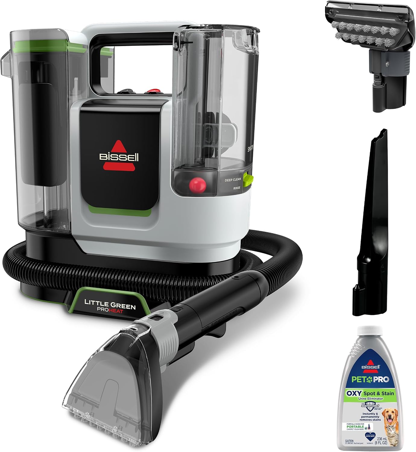 Bissell Pet Pro Oxy formula bottle and cleaner machine