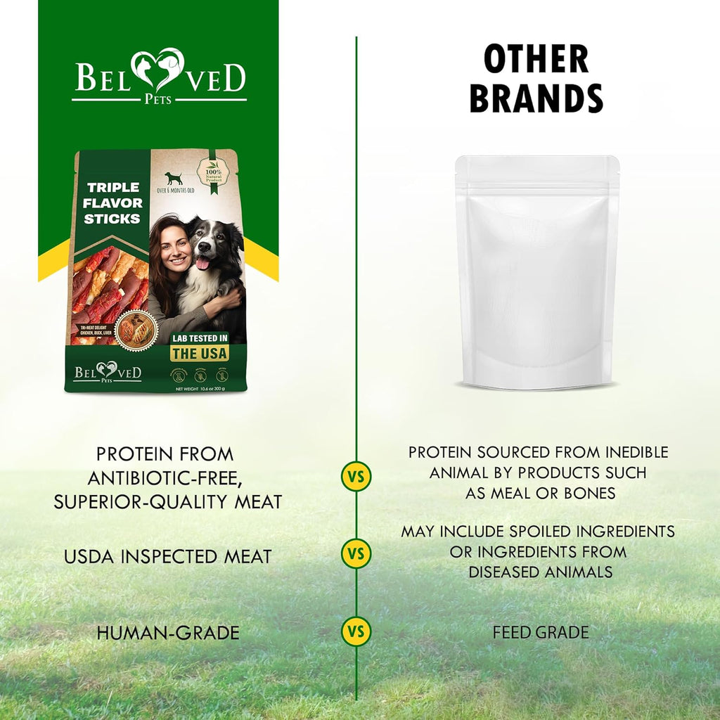 Beloved Pets long lasting pet chews for small medium and large breeds.