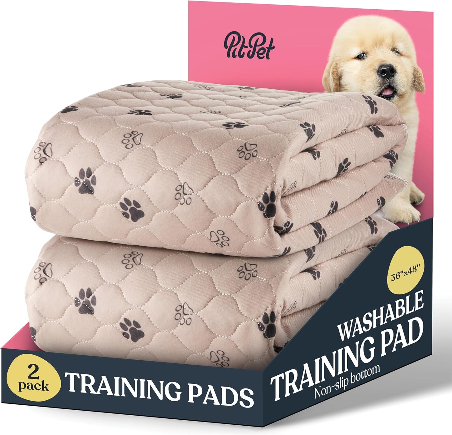 Super Absorbent Washable Pee Pads for Dogs - 2-Pack Superior Reusable Puppy Pads Pet Training Pads -100% Waterproof Dog Pee Pad Protects Against Urine Leakage Non-Slip Grip Prevents Slipping& Bunching - Image 13