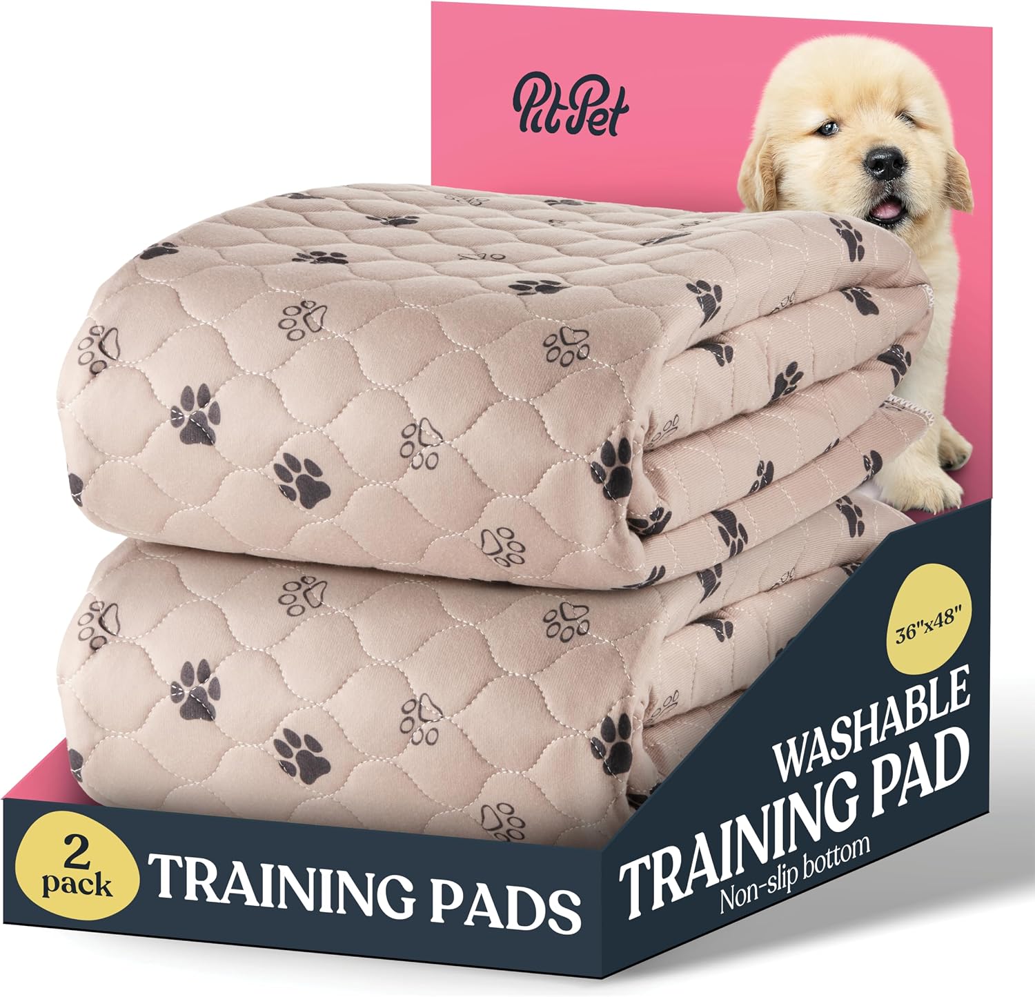 Super Absorbent Washable Pee Pads for Dogs - 2-Pack Superior Reusable Puppy Pads Pet Training Pads -100% Waterproof Dog Pee Pad Protects Against Urine Leakage Non-Slip Grip Prevents Slipping& Bunching - Image 13