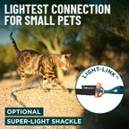 OutdoorBengal leash wrapped around waist for hands-free walking