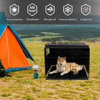Pet Prime windproof pet cage cover close up on durable 600D oxford fabric texture