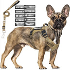 Tactical Dog Harness and Leash Set for Large Dogs,Heavy Duty No Pull Service Dog Vest and 10 Patches with Dog Seat Belt,Reflective Adjustable Pet Harness for Training Walking Hiking Camo L - Image 10