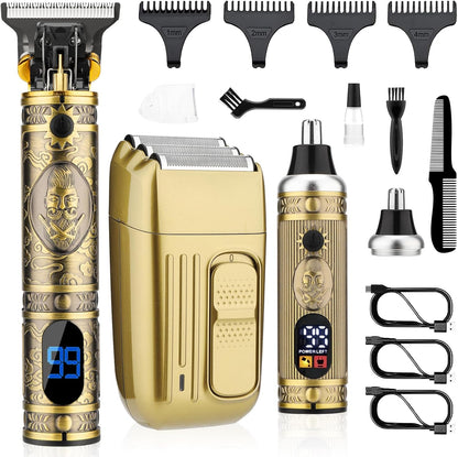 Saoilli professional hair trimmer for men front view showing the bronze metal body