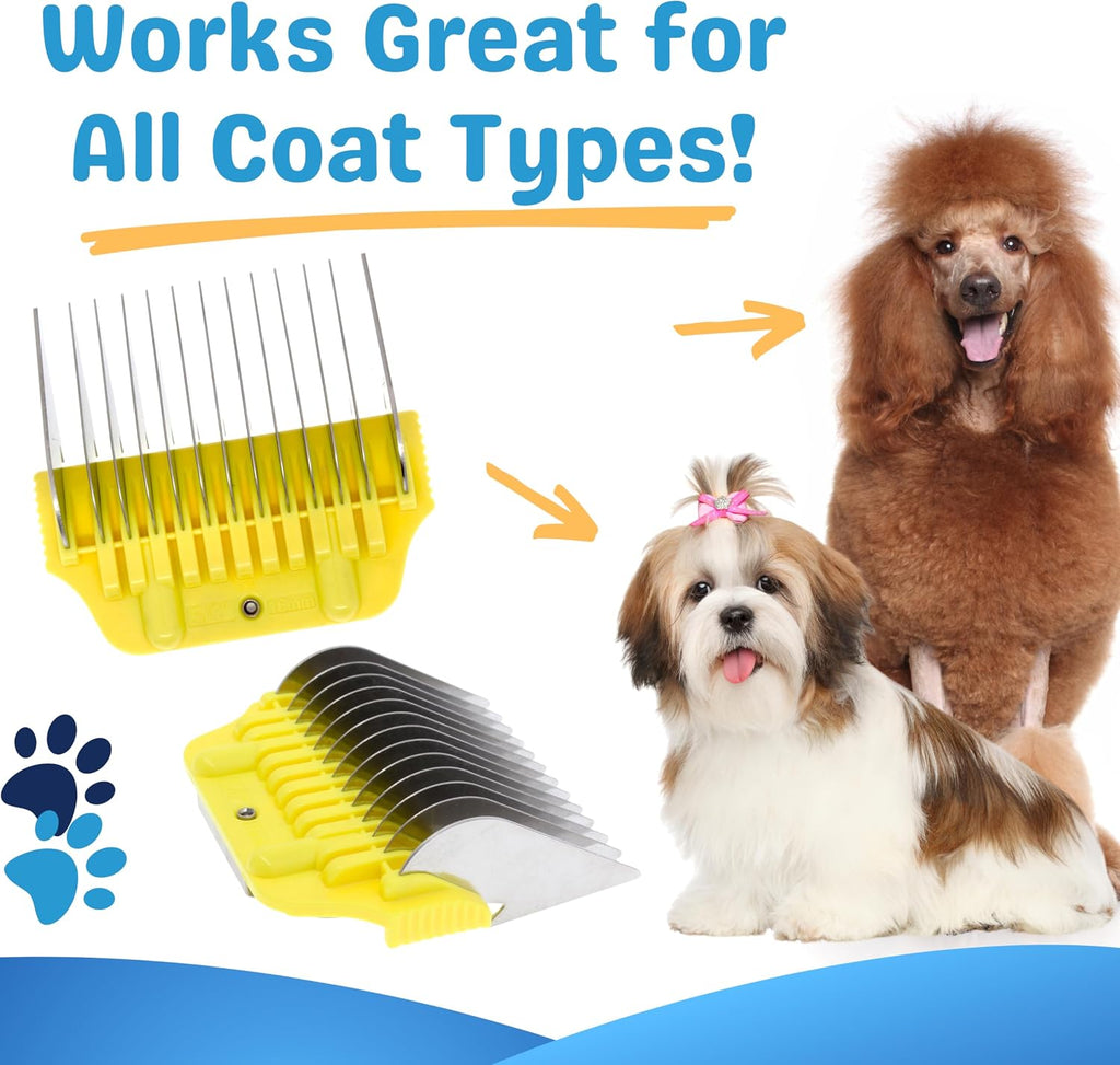 Bucchelli premium pet grooming clipper attachment showing stainless steel teeth
