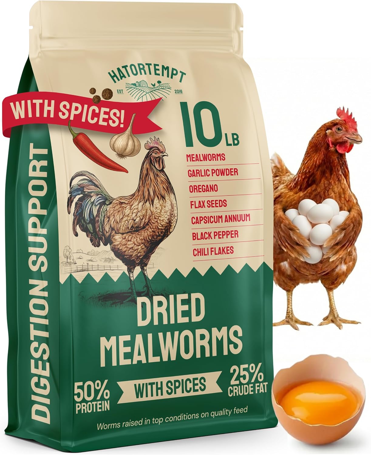 Hatortempt Bulk Dried Mealworms - 5 Lb Bag - Dried Mealworms for Chickens, Ducks & Wild Birds - High-Protein Chicken Feed & Bird Food - Image 11