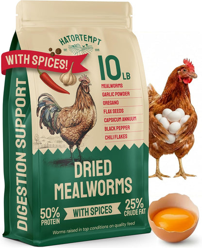 Hatortempt Bulk Dried Mealworms - 5 Lb Bag - Dried Mealworms for Chickens, Ducks & Wild Birds - High-Protein Chicken Feed & Bird Food - Image 11