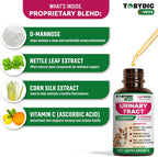 Pet renal support supplement bottle with the included glass dropper for easy dosing.