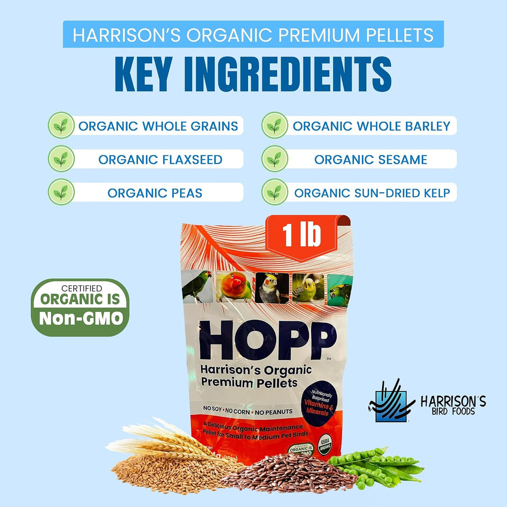 Harrison's Bird Foods organic pellet texture and size close up
