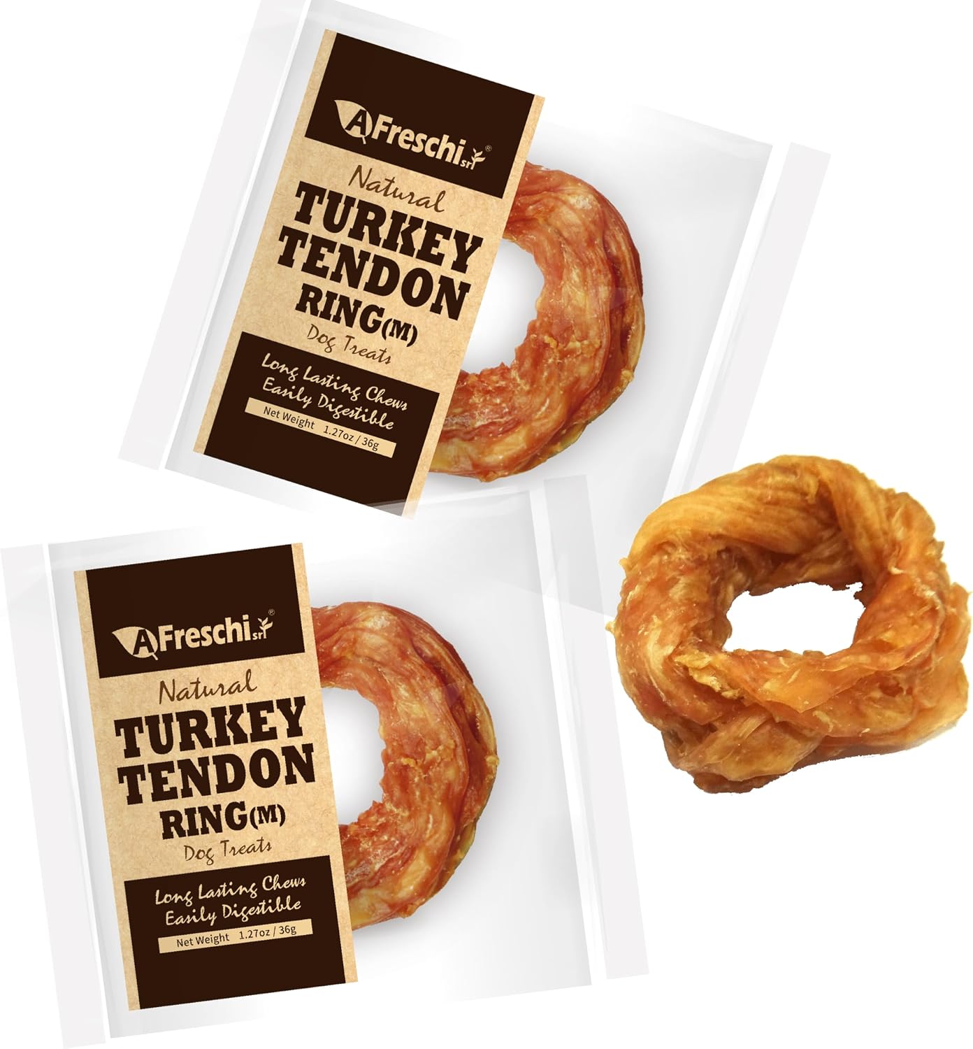 A Freschi srl Turkey Tendons for Dogs, Long-Lasting, Hypoallergenic Rawhide Alternative, Human Grade, Healthy Puppy Chews, Natural Dog Treats for Medium Dogs, Rope (M), 2 Count Pack - Image 13