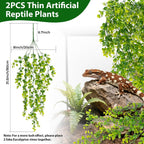 Rainflow artificial terrarium vines showing flexible iron stem