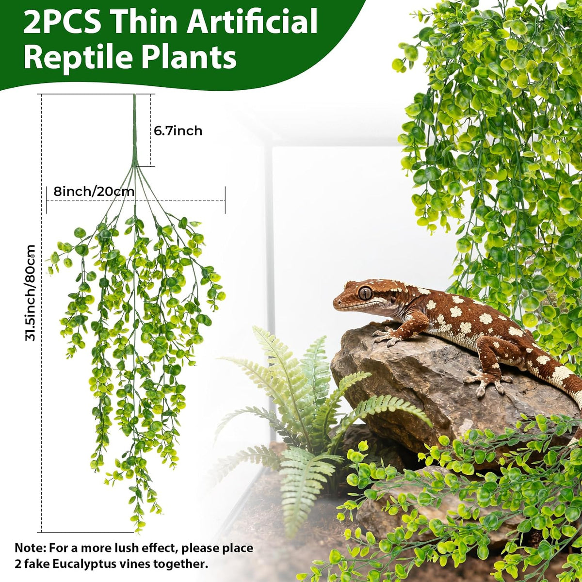 Rainflow artificial terrarium vines showing flexible iron stem