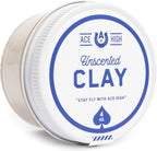 Ace High Unscented Hair Clay front view jar premium styling clay pomade