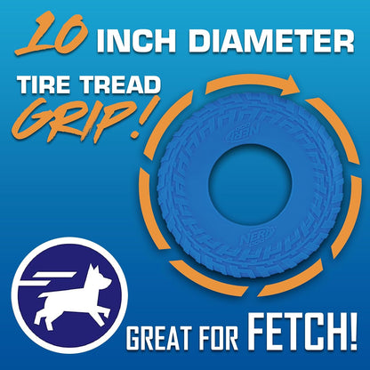 Nerf Dog 10 inch blue rubber fetch frisbee