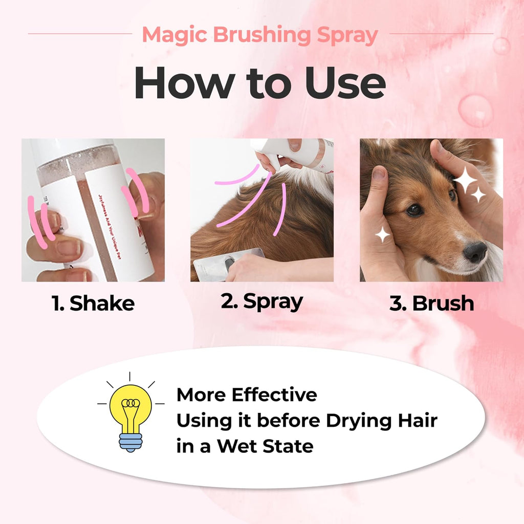 Authentic USA imported pet deodorizer spray bottle ready for daily coat maintenance.