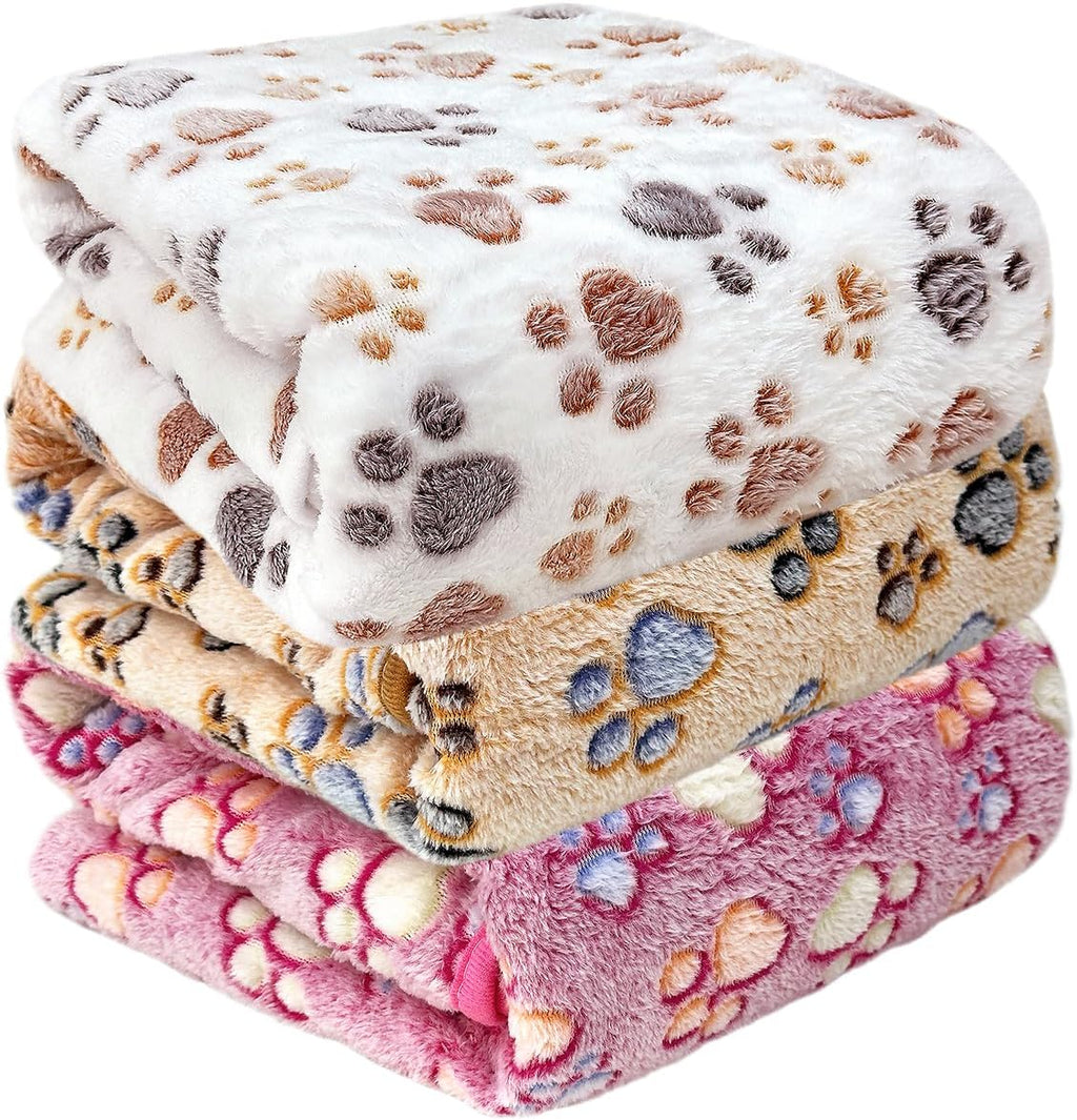 Dog Blankets for Medium Large Dogs, 3 Pack Dog Blanket Washable 41" x 31", Fuzzy Soft Pet Mat Throw Cover for Kennel Crate Bed, Cute Paw Pattern, Cat Blanket, Blankets for Dogs, Pet Blanket - Image 9