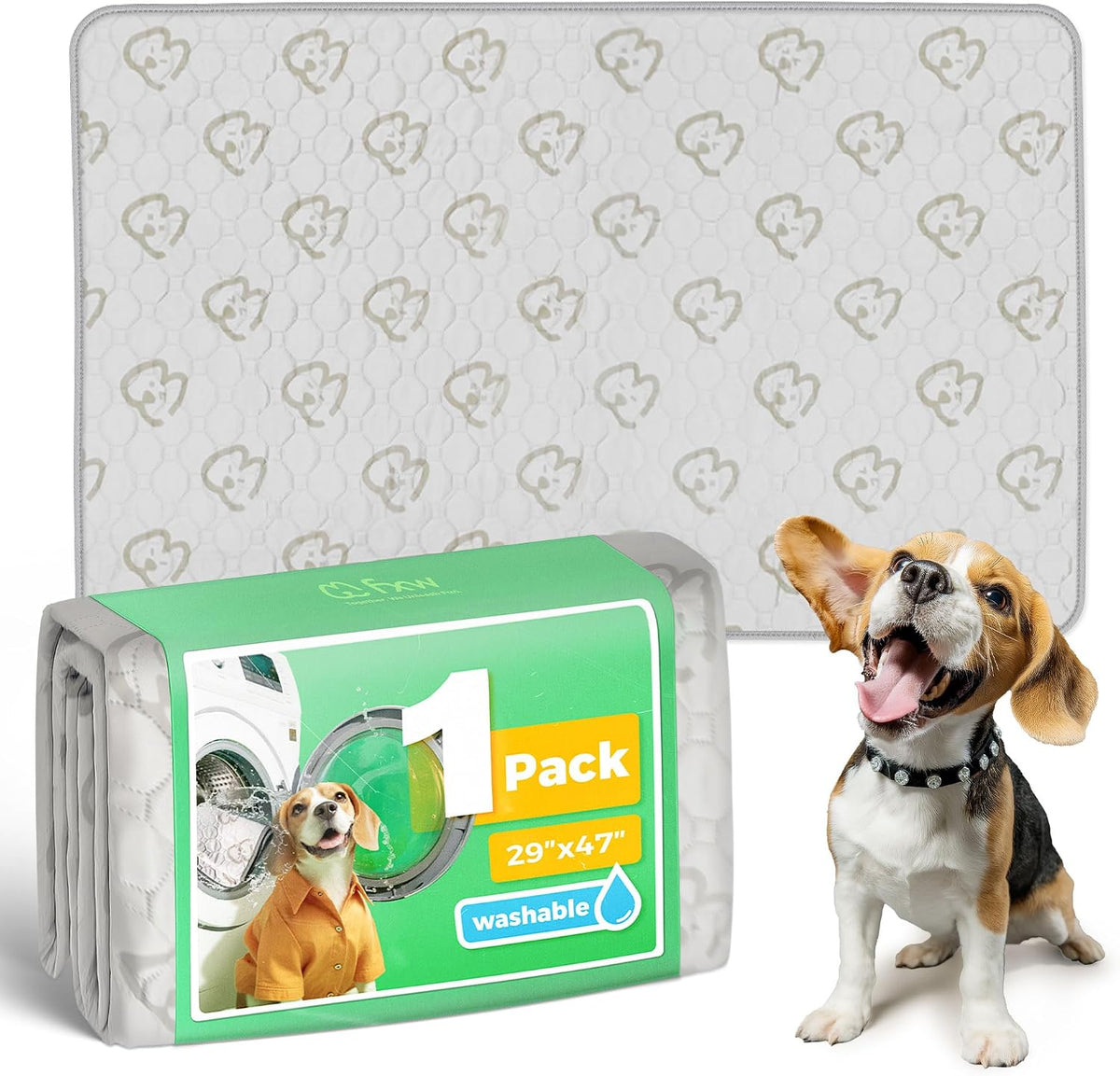 FXW Washable Pee Pads for Dogs, Leak-Proof & Non-Slip, Specifically Designed for 18inch Cages, 11" x 17" Rectangle, Khaki, 2 Packs - Image 15