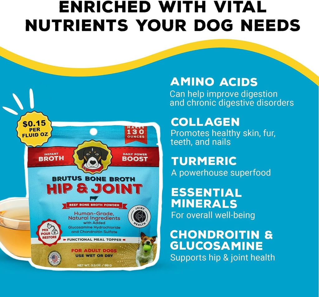 Brutus Broth mega pack ingredients and joint care details