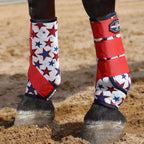 Cradle fetlock support mechanism on harrison howard sports boots for horses