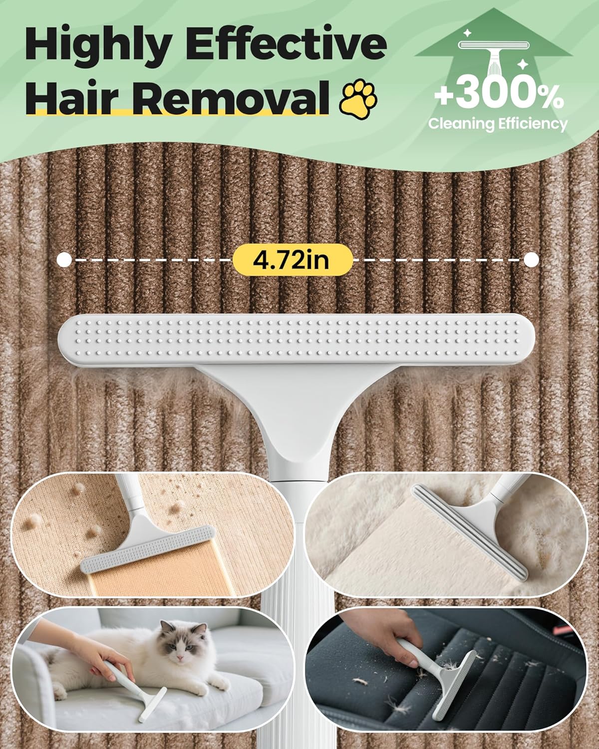 Silicone pet grooming glove included in PWBSLAI cleaning kit