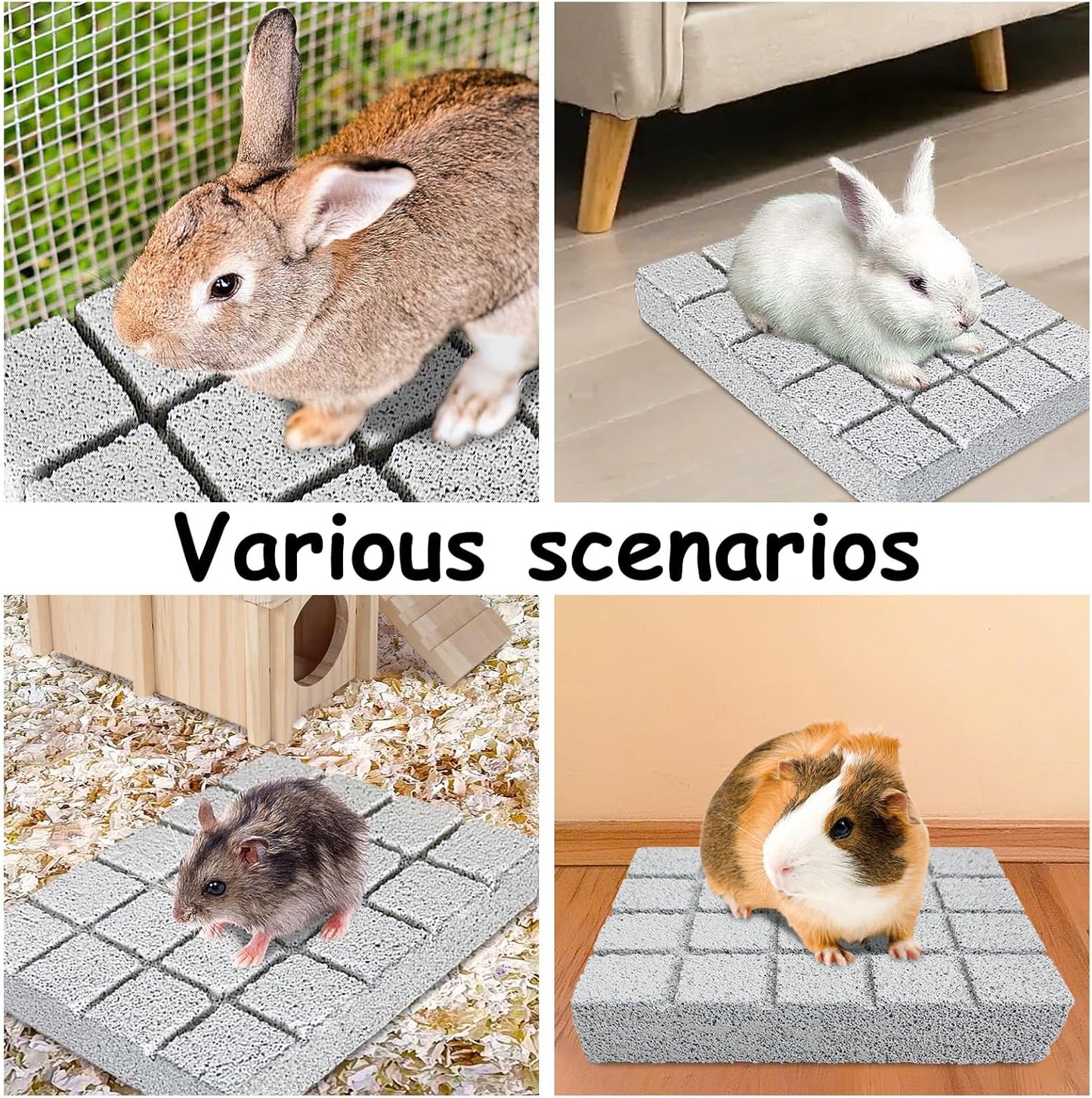 Side angle of the Hamiledyi rabbit scratching pads emphasizing the non toxic raw material safe for pocket pets.