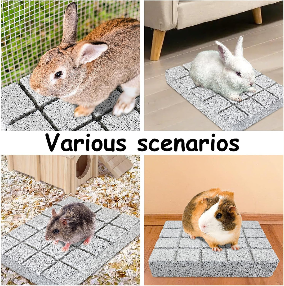 Side angle of the Hamiledyi rabbit scratching pads emphasizing the non toxic raw material safe for pocket pets.