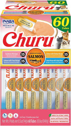 INABA Churu Cat Treats, Lickable, Squeezable Creamy Pure Cat Treat with Green Tea Extract & Taurine, 0.5 Ounces Each Tube, 50 Tubes, Tuna & Chicken Variety - Image 14