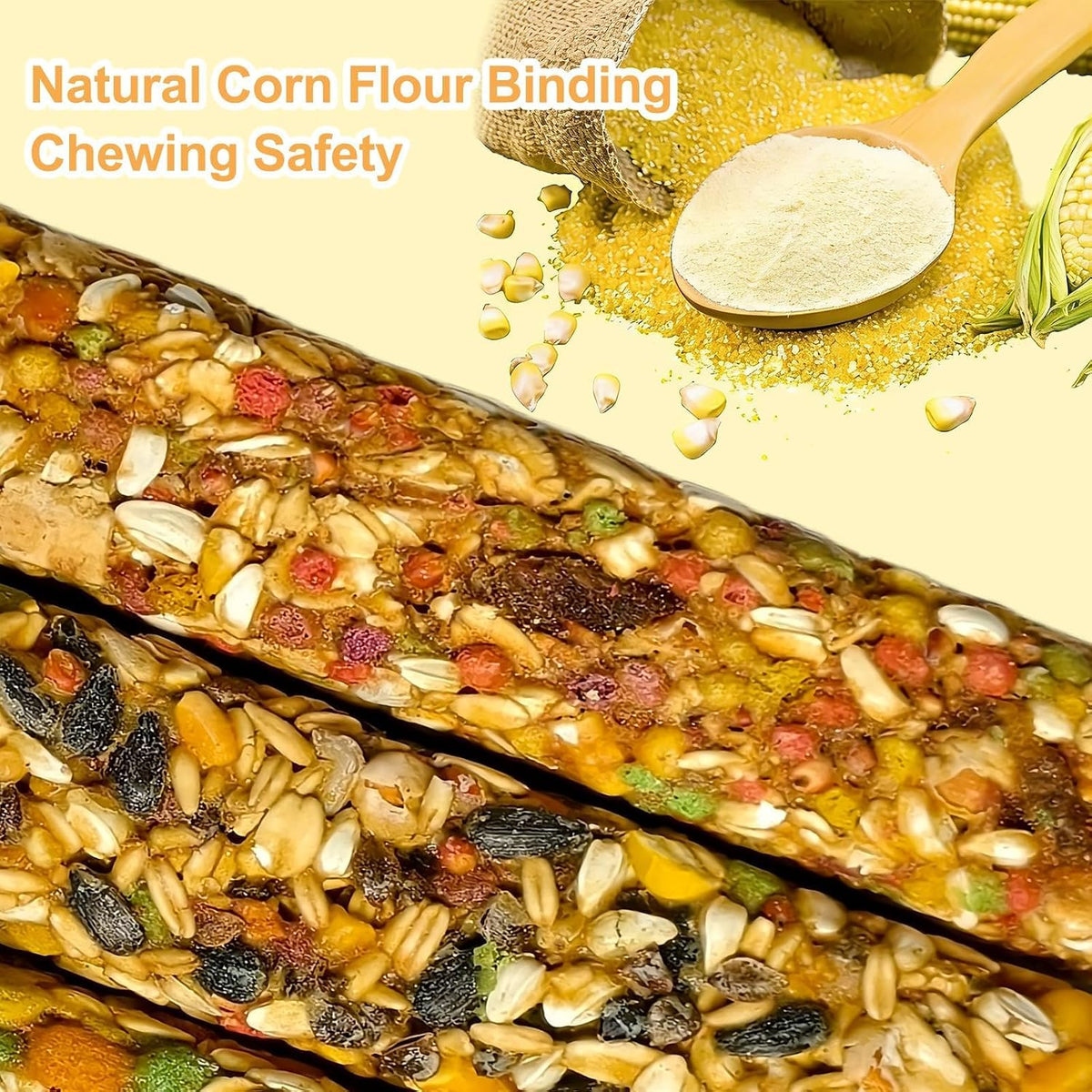 Acsist 2 pack bird treat sticks displayed outside packaging